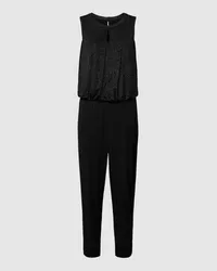 Vera Mont Jumpsuit mit Strasssteinbesatz Black