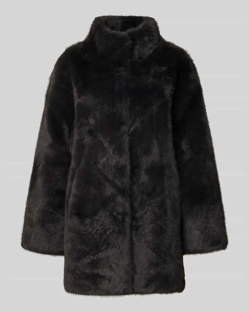 Juvia Webpelzjacke mit kuscheliger Innenseite Black
