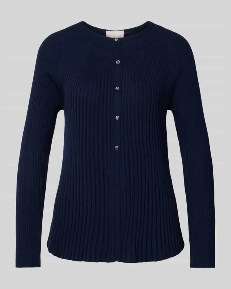 hemisphere Strickjacke mit Knopfleiste Dunkelblau
