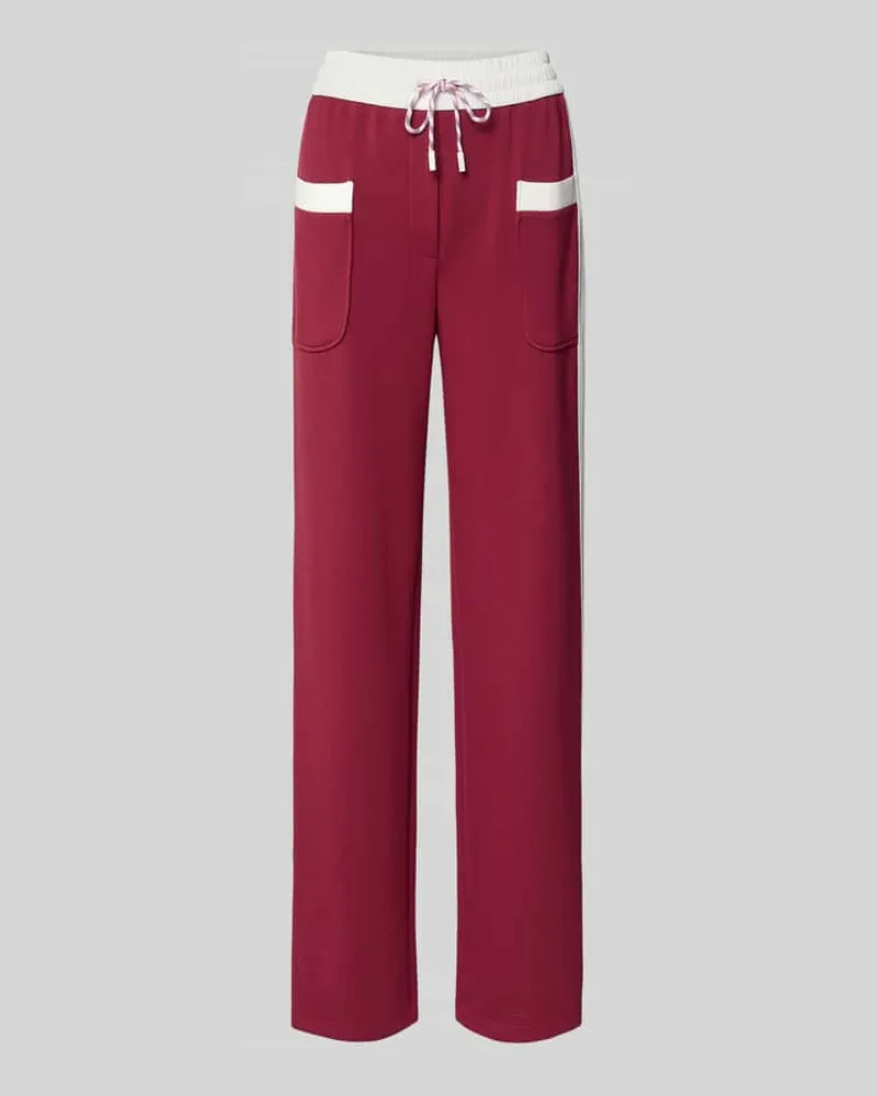 Marc Cain Straight Fit Sweatpants mit aufgesetzten Taschen Kirsche