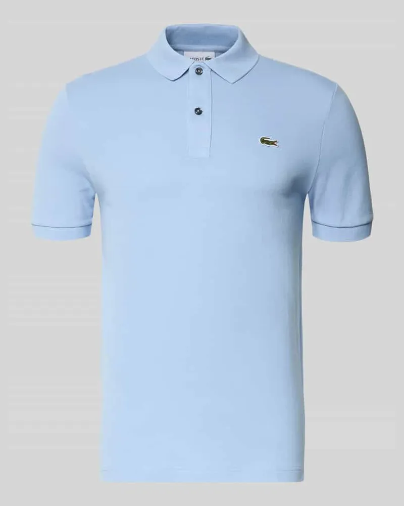 Lacoste Slim Fit Poloshirt aus reiner Baumwolle Rauchblau