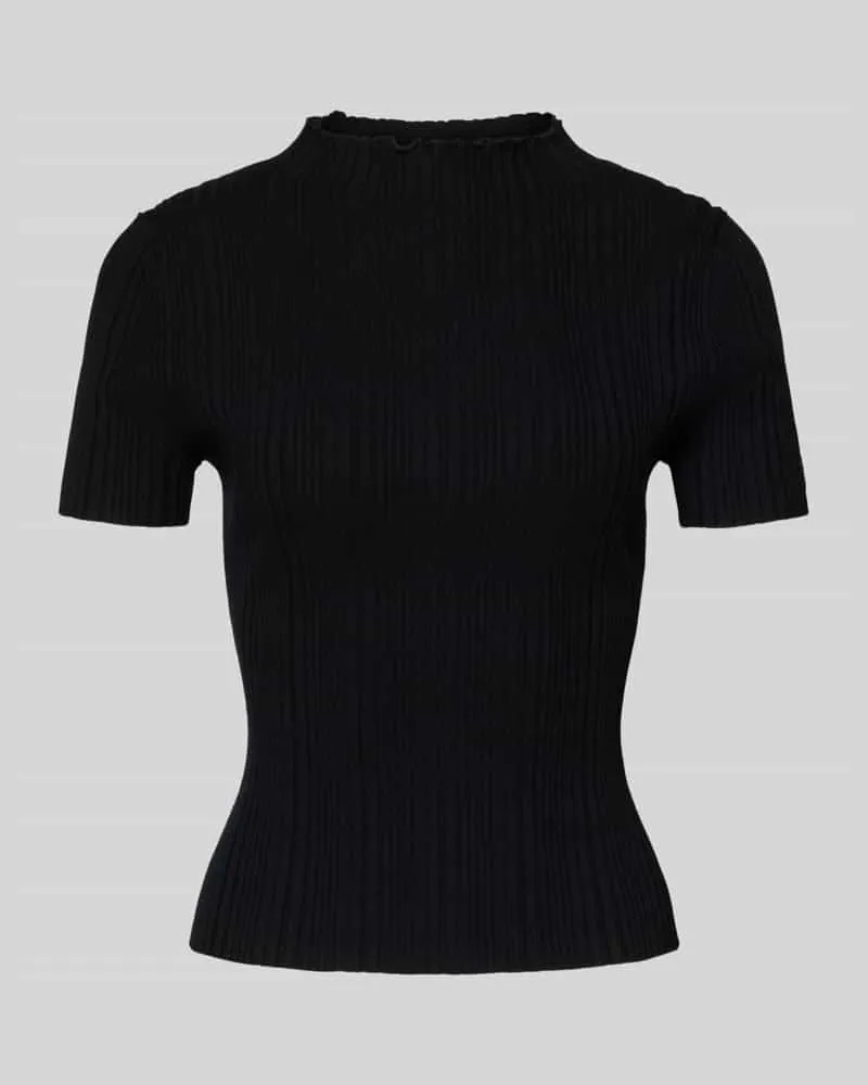 HUGO BOSS Slim Fit T-Shirt aus Viskose-Mix Modell 'SARPHAPILK Black