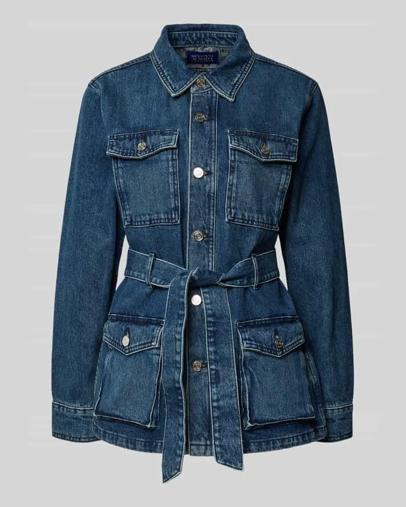 Scotch&Soda Jeansjacke mit Knopfleiste Jeansblau