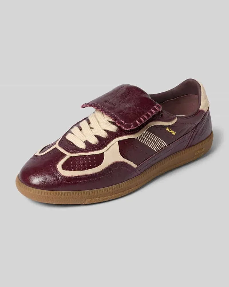 Alohas Sneaker aus Leder mit Logo-Prägung Modell '490 Club Patent Bordeaux