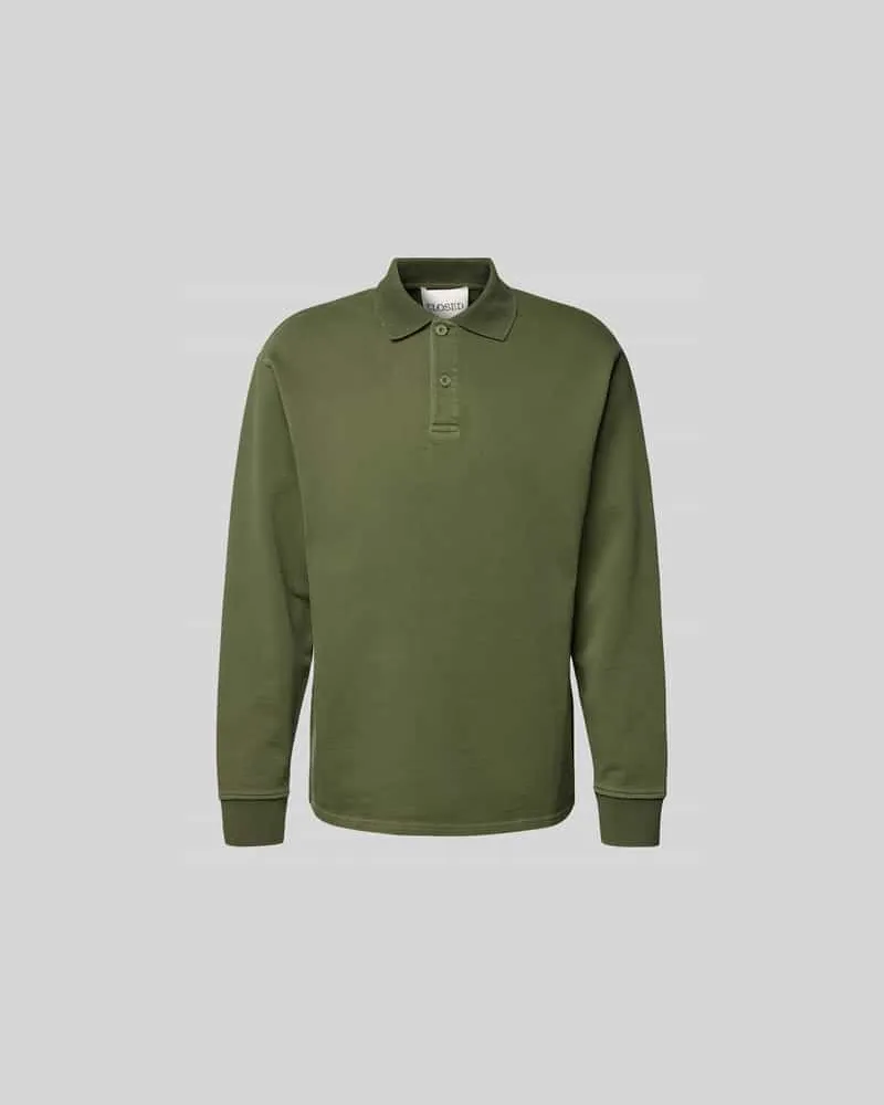 Closed Regular Fit Poloshirt aus Bio-Baumwolle Oliv