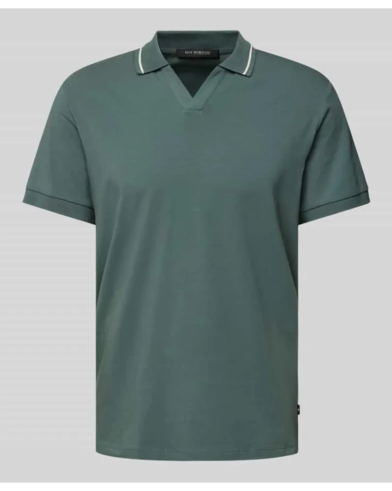 Roy Robson Regular Fit Poloshirt mit Kontraststreifen Lind