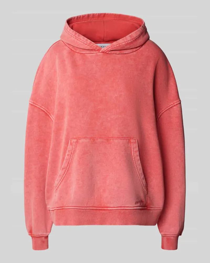 OH APRIL Oversized Hoodie mit Känguru-Tasche Modell 'Cherish Koralle