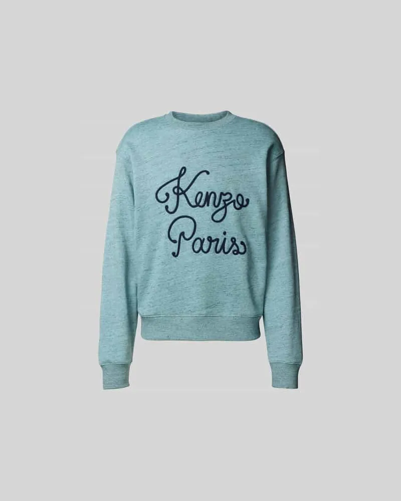 Kenzo Sweatshirt mit Logo-Stitching Tuerkis