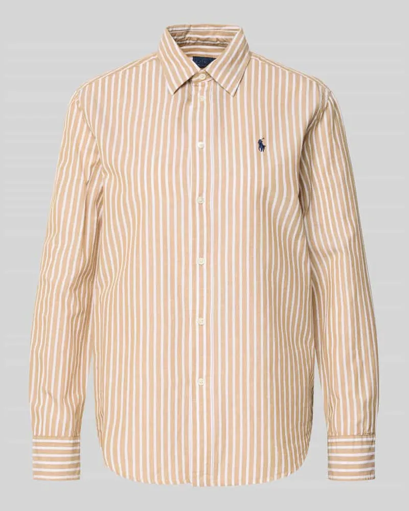 Ralph Lauren Regular Fit Hemdbluse aus Baumwoll-Leinen-Mix Beige