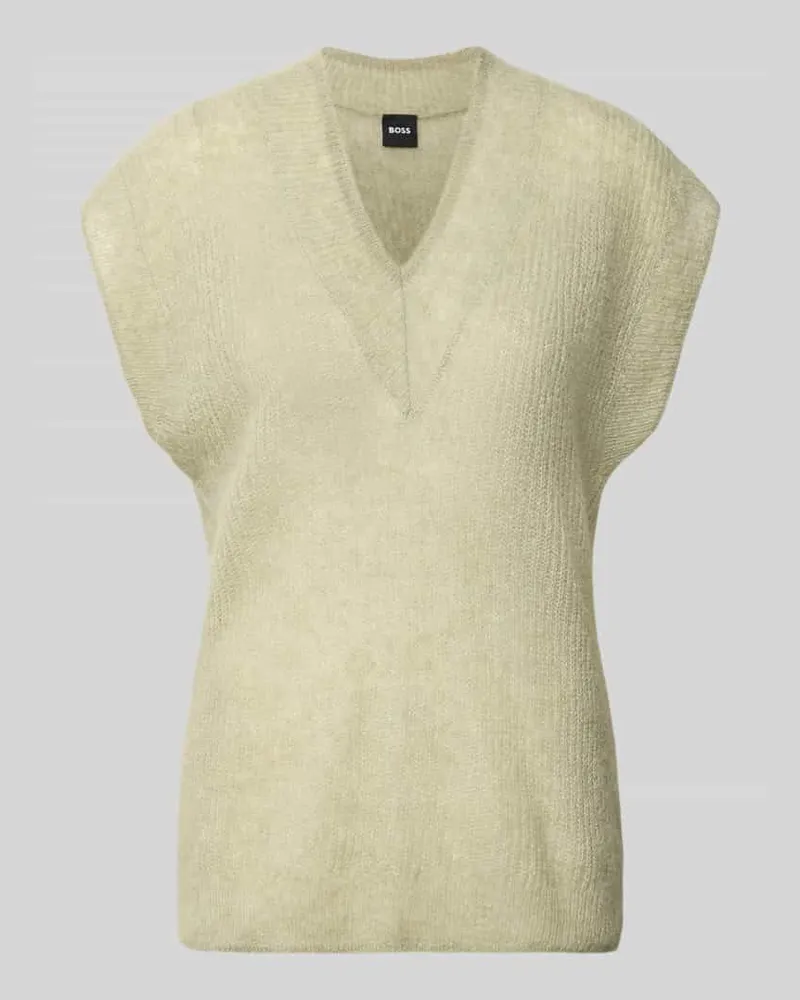 HUGO BOSS Relaxed Fit Pullunder aus Alpaka-Mix Lind