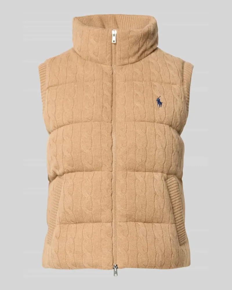 Ralph Lauren Regular Fit Weste aus Woll-Kaschmir-Mix Camel