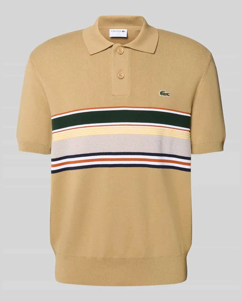 Lacoste Regular Fit Poloshirt aus Baumwoll-Mix Beige