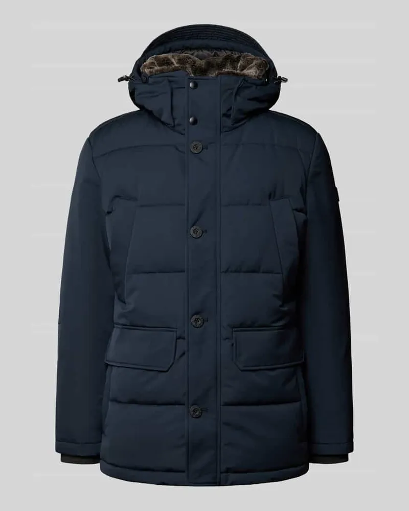 Strellson Steppjacke mit Kapuze Modell 'PIAZZA Marine