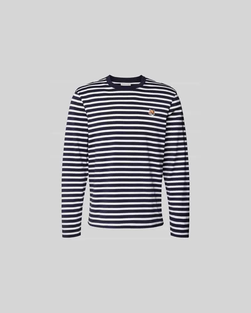 Kitsuné Longsleeve mit Streifenmuster Marine