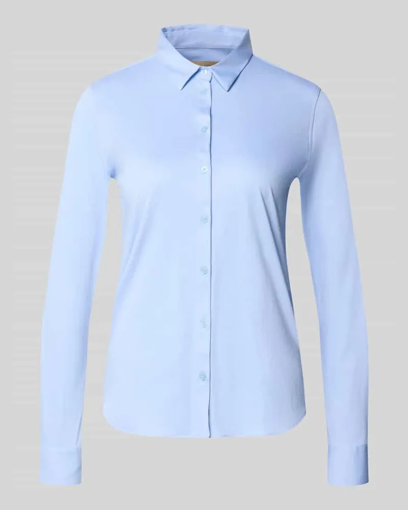 Mos Mosh Hemdbluse mit Sportmanschetten Modell 'Tina Hellblau