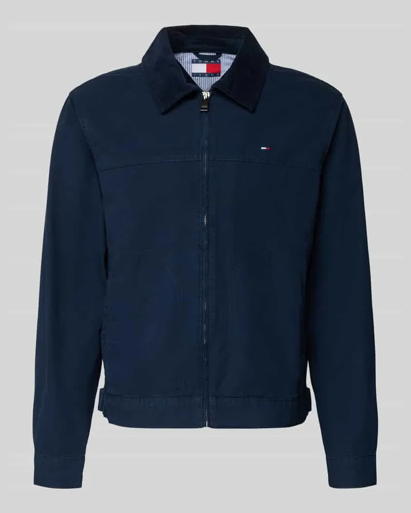 Tommy Hilfiger Regular Fit Blouson aus reiner Baumwolle Marine