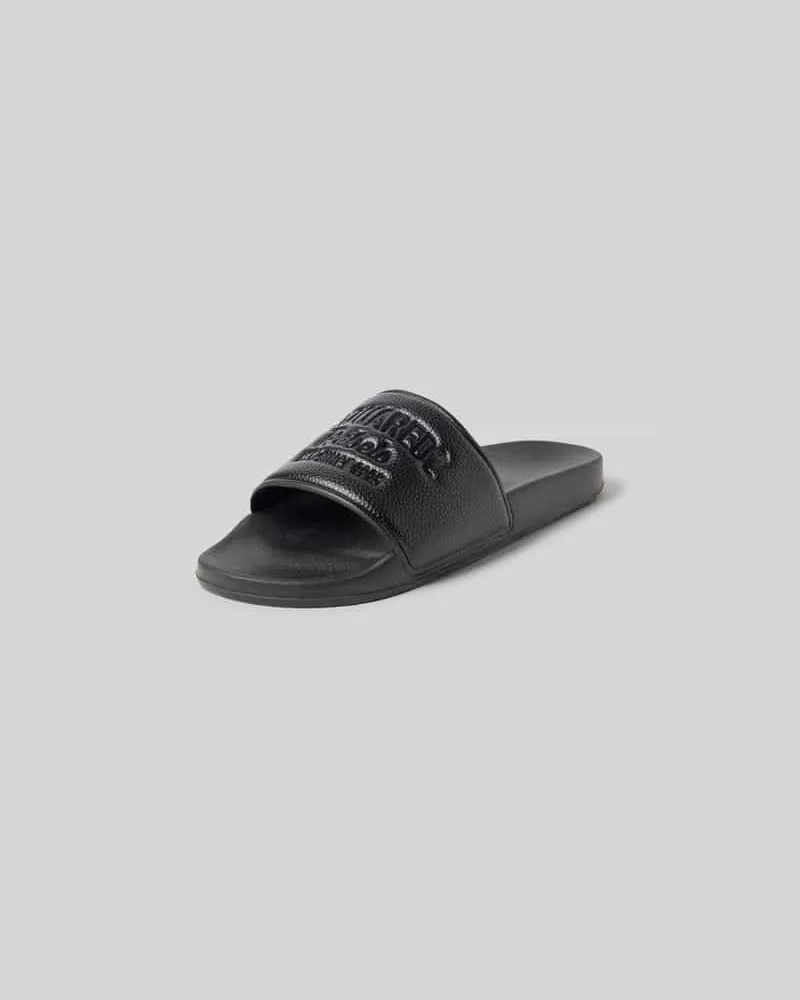 Dsquared2 Slides mit Label-Prägung Black