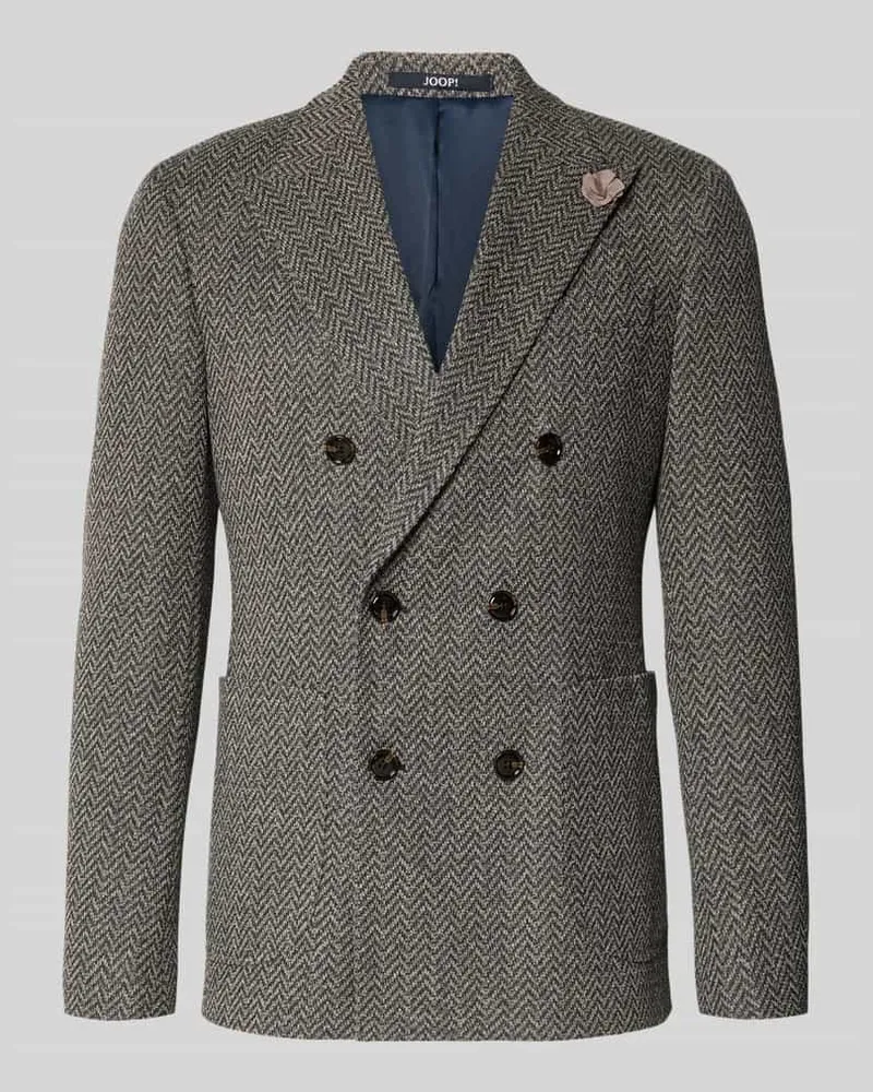 JOOP! Slim Fit Sakko mit Reverskragen Modell 'Heazy Mittelbraun