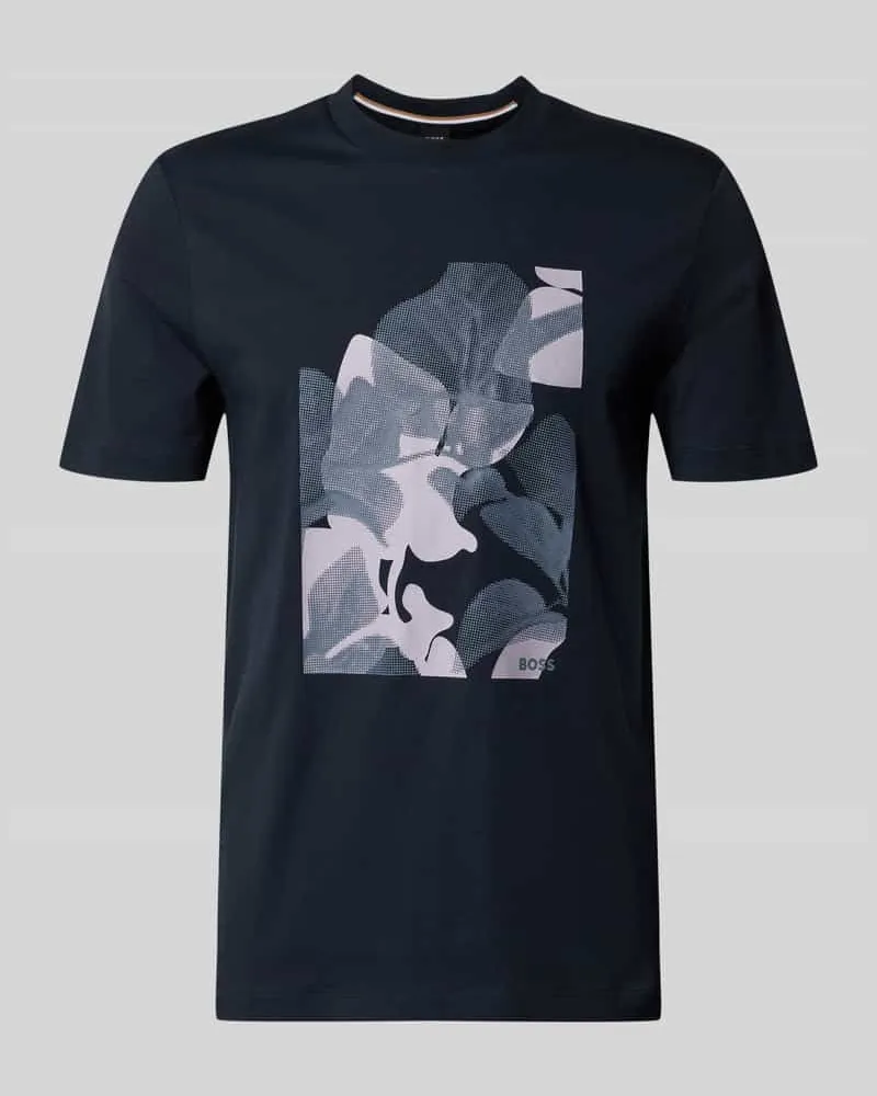 HUGO BOSS Regular Fit T-Shirt aus reiner Baumwolle Modell 'C-THOMPSON 239 Marine
