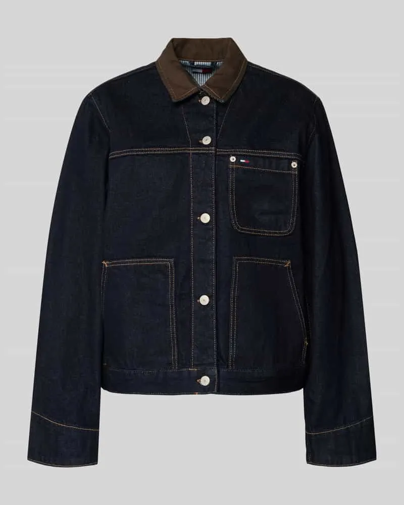Tommy Hilfiger Oversized Jeansjacke aus reiner Baumwolle Jeansblau