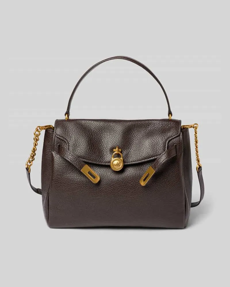Michael Kors Handtasche mit Logo-Detail Modell 'Hamilton Dunkelbraun