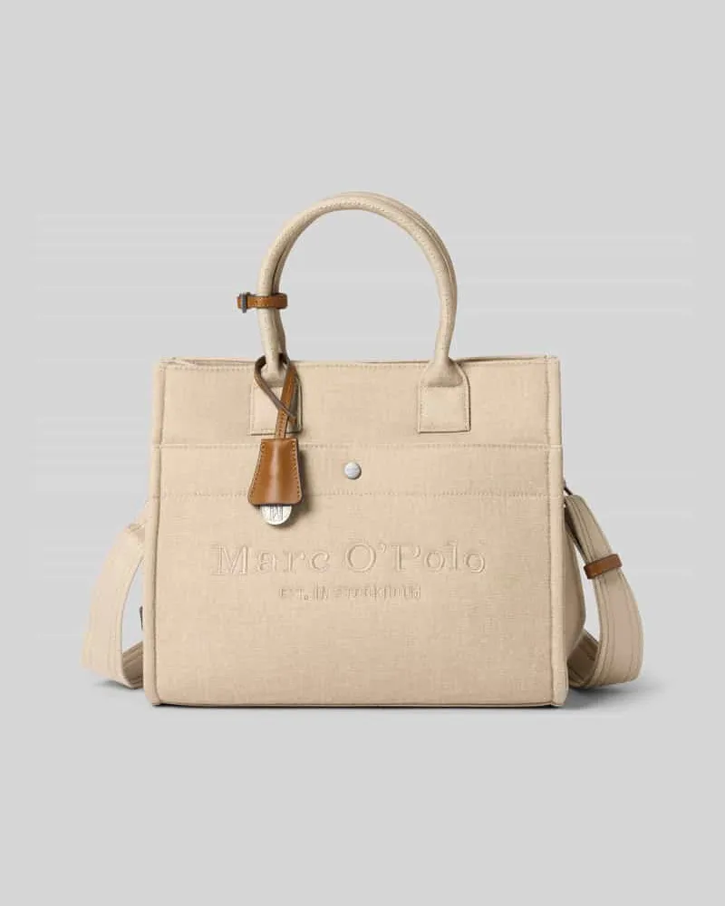 Marc O'Polo Henkeltasche aus reiner Baumwolle Modell 'CANVAS SHOPPER Beige