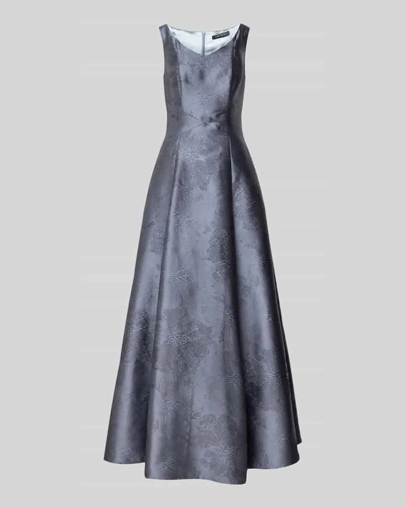 Swing Regular Fit Abendkleid mit floralen Allover-Design Bleu