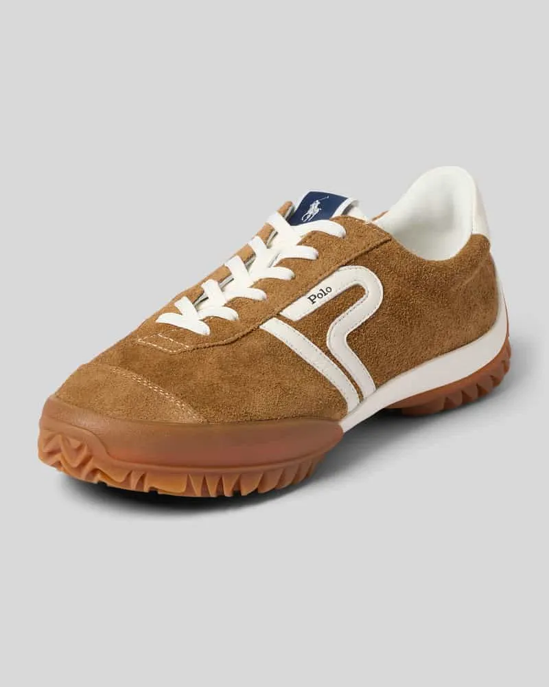 Ralph Lauren Sneaker aus echtem Rindsleder Camel