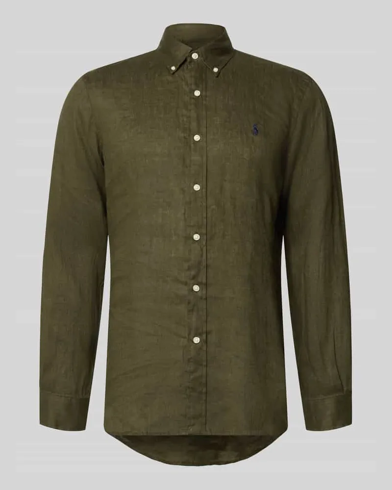 Ralph Lauren Regular Fit Freizeithemd aus reinem Leinen Dunkelbraun