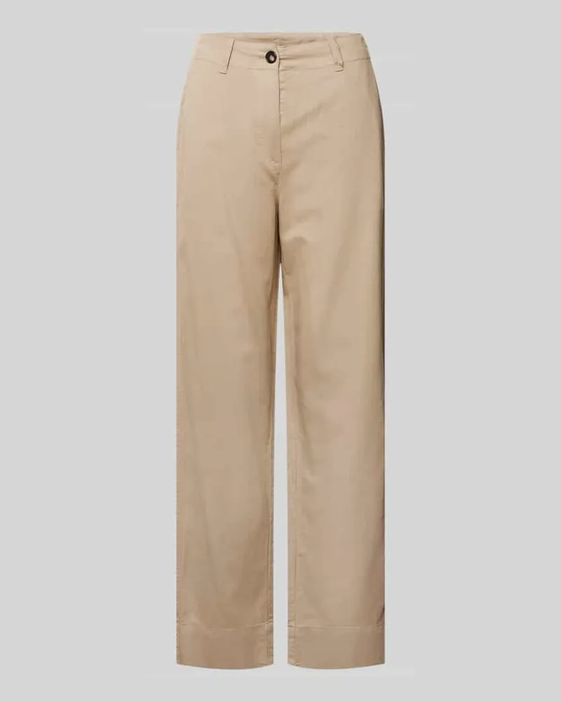 Marc O'Polo Tapered Chino aus Baumwoll-Lyocell-Leinen-Mix Beige