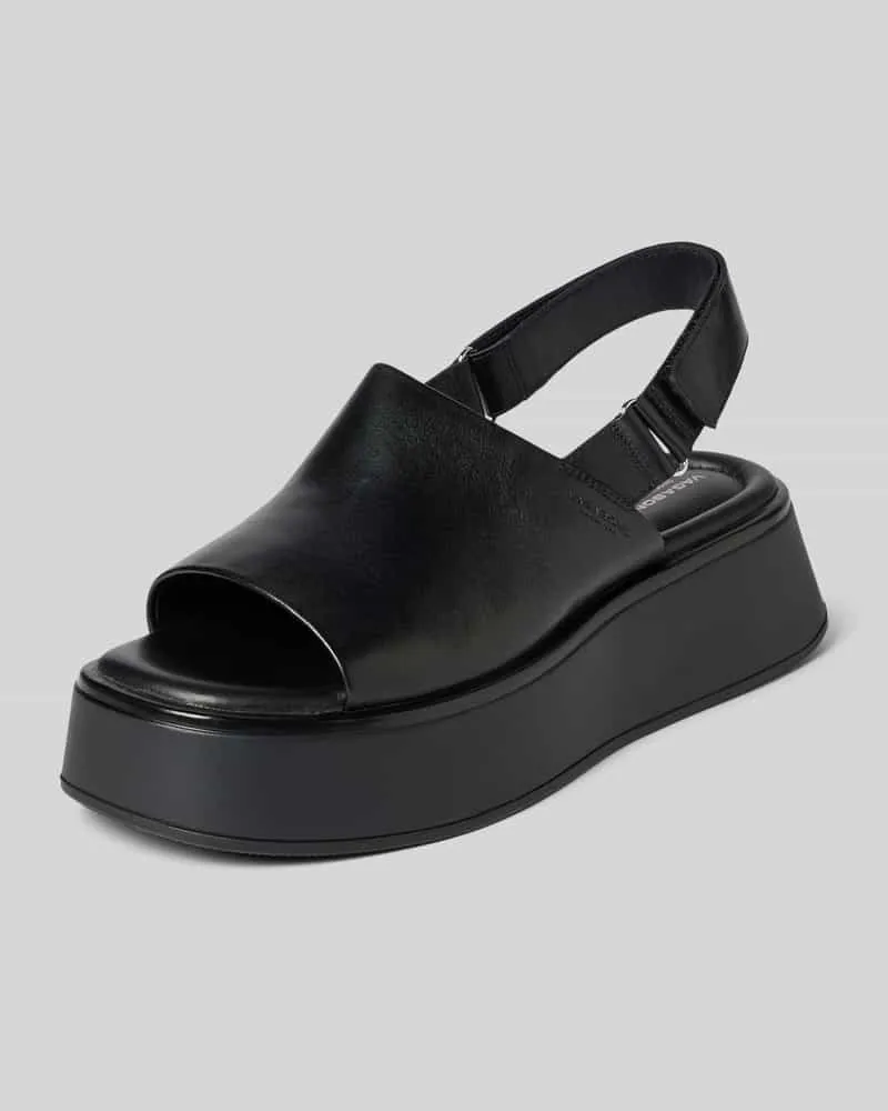 Vagabond Sandalette aus Leder in unifarbenem Design Modell 'COURTNEY Black