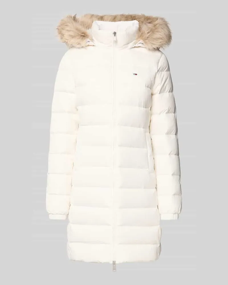 Tommy Hilfiger Regular Fit Daunenmantel mit Entendaunen-Füllung Offwhite