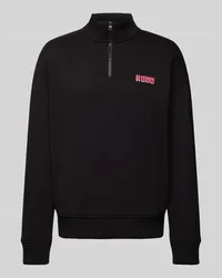 HUGO BOSS Sweatshirt mit Stehkragen Modell 'Diqiele Black