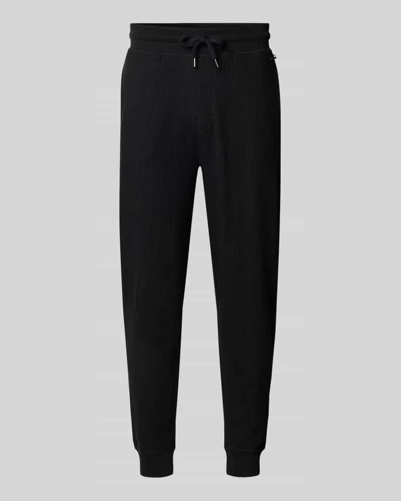 HUGO BOSS Relaxed Fit Sweatpants aus Baumwoll-Mix Black