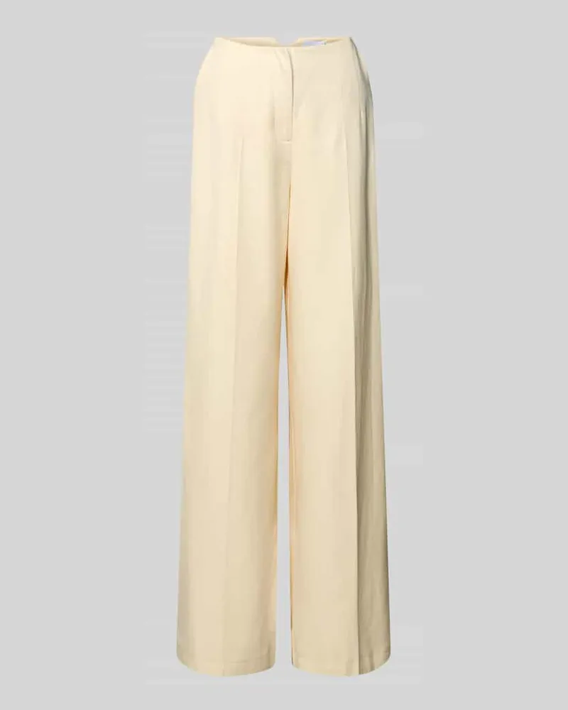 JAKE*S Wide Fit Stoffhose mit Bügelfalten Hellgelb