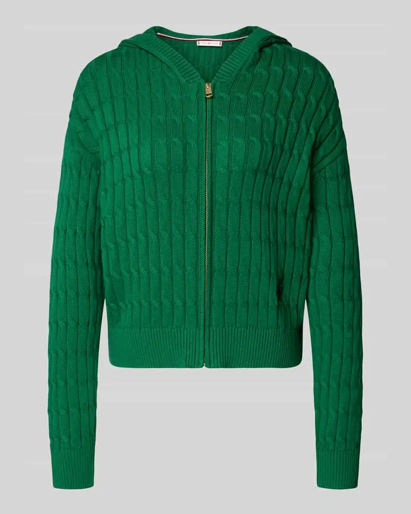 Tommy Hilfiger Comfort Fit Strickjacke aus reiner Baumwolle Modell 'CALICO Gruen