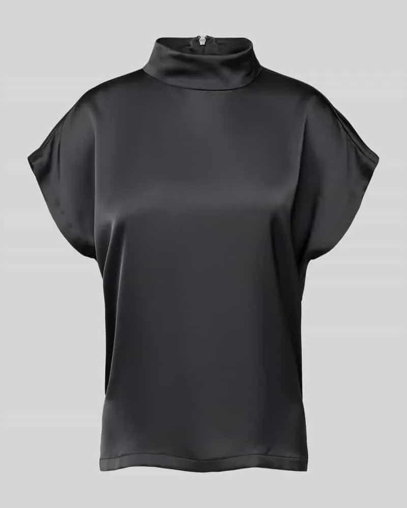 HUGO BOSS Blusenshirt mit Stehkragen Modell 'Caneli Black