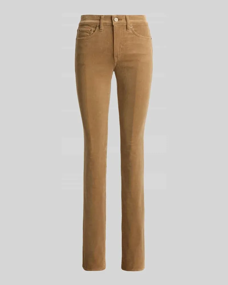 Ralph Lauren Slim Straight Leg Hose aus Baumwoll-Mix Camel