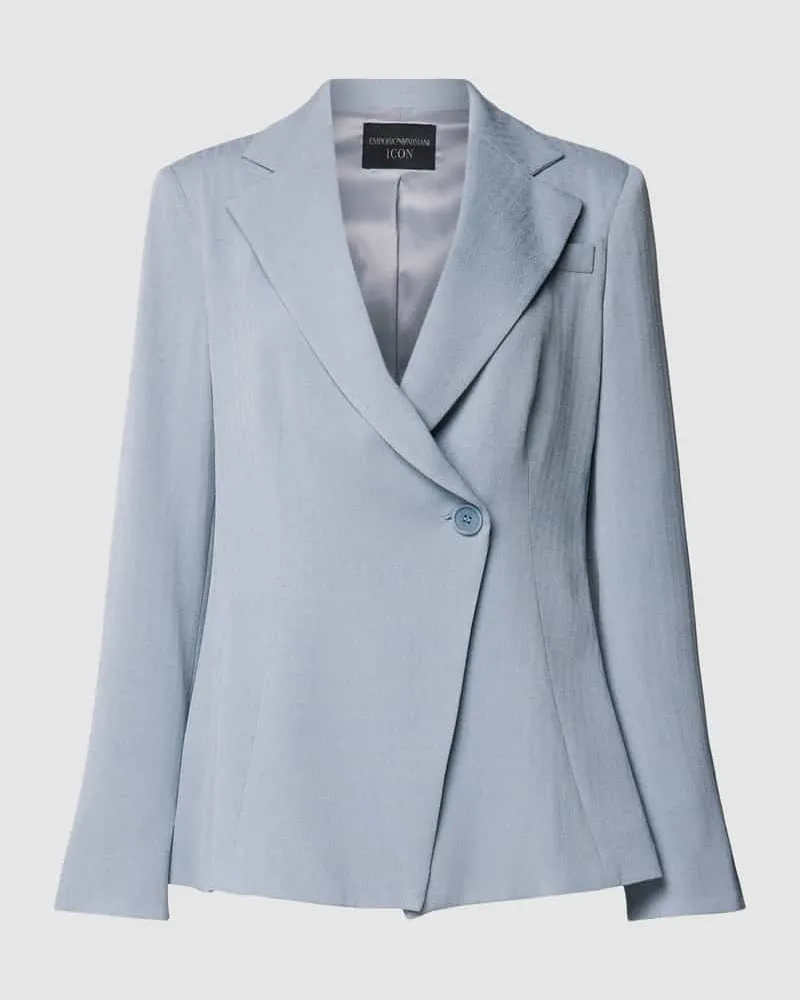 Emporio Armani Blazer mit Knopfverschluss Hellblau
