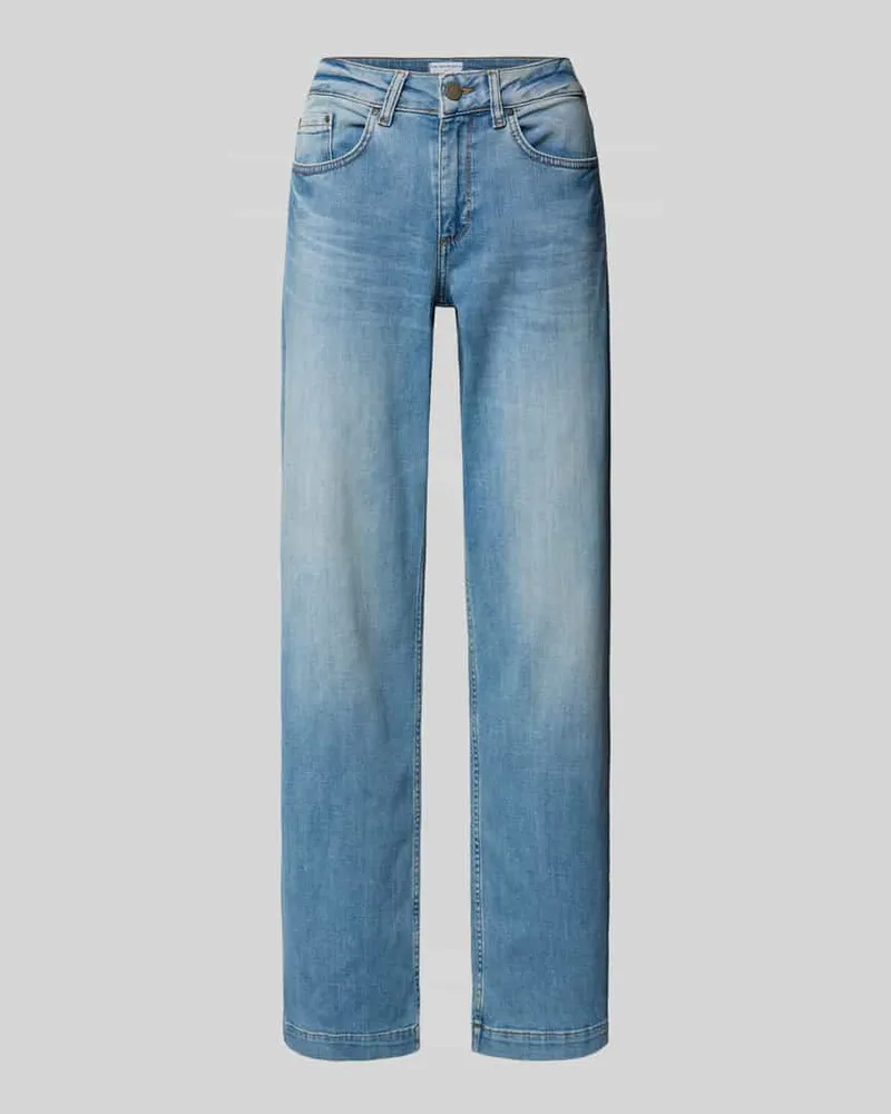 Smith & Soul Wide Leg Jeans im Used-Look Modell 'Sina Jeansblau