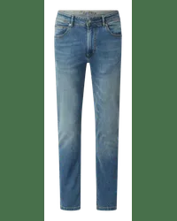 Christian Berg Straight Fit Jeans mit Brand-Detail Hellblau