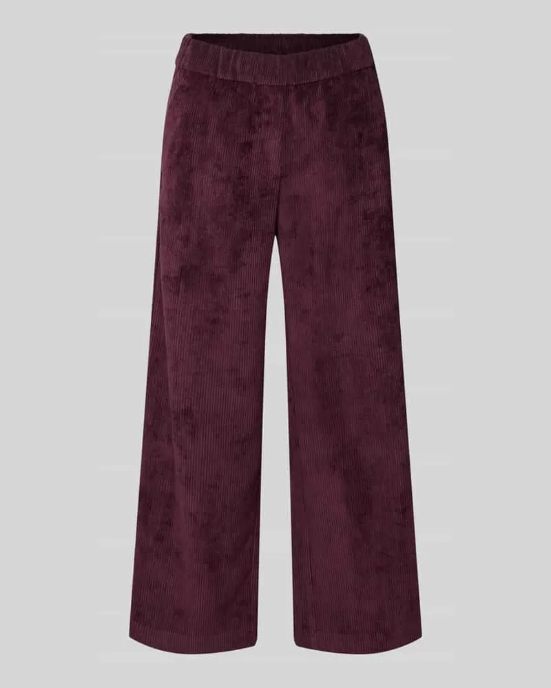 MAC Jeans Cropped Cordhose mit elastischem Bund Modell 'CHIARA Aubergine