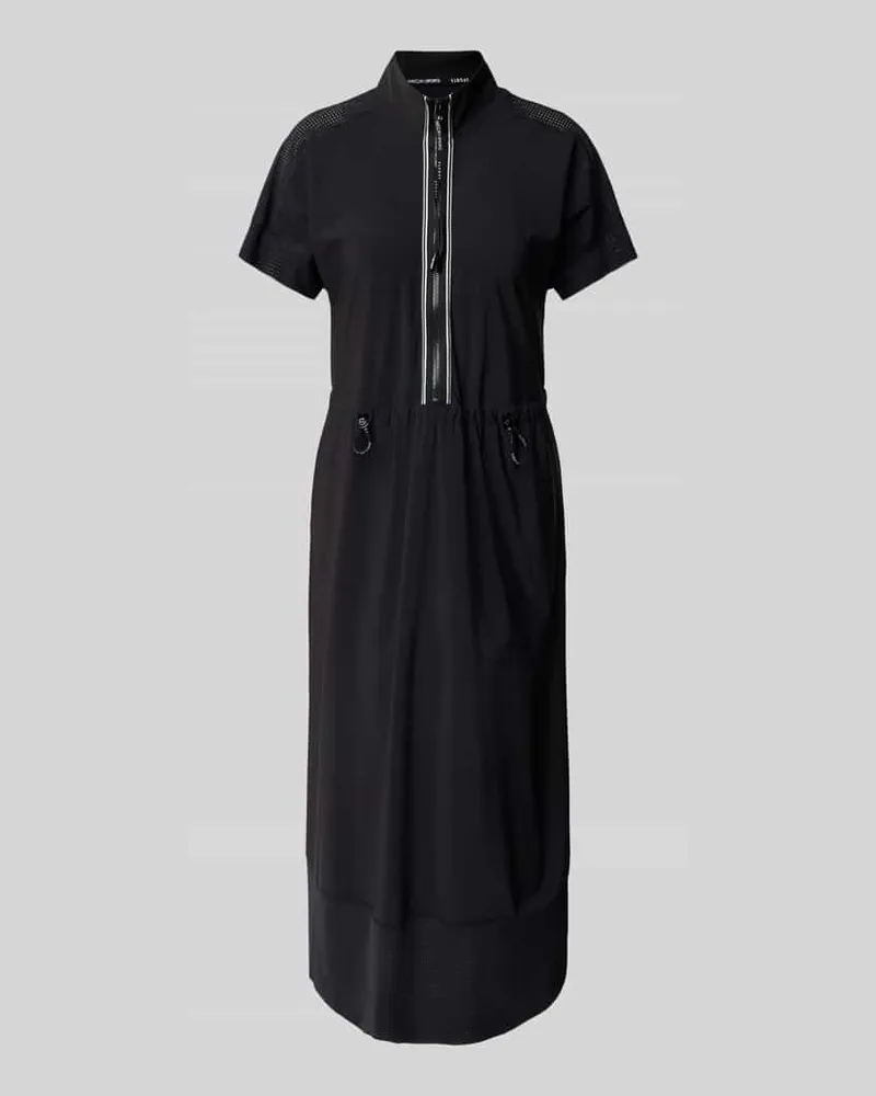 Marc Cain Midikleid mit Stehkragen Black