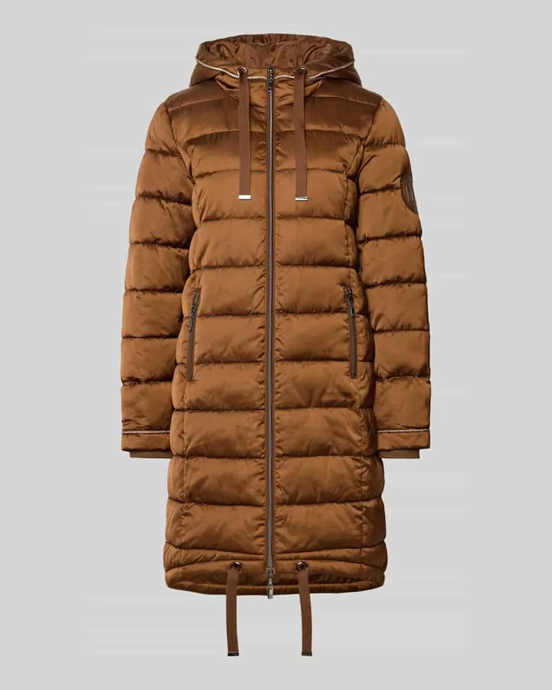 monari Steppmantel mit Kapuze Cognac