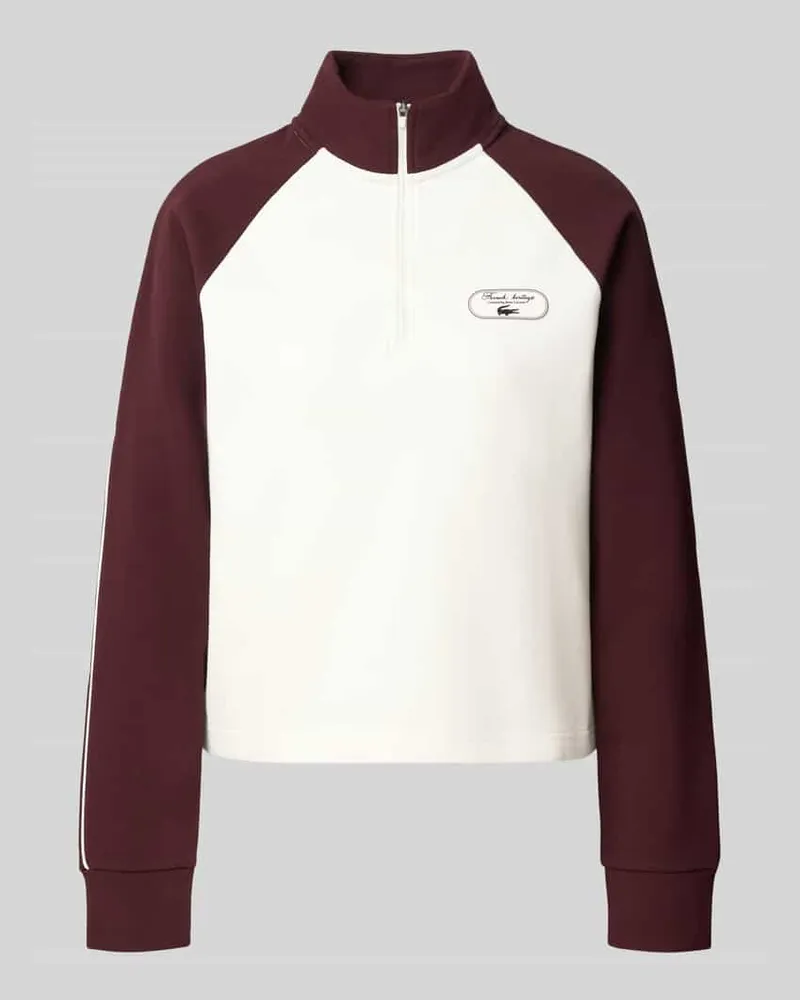 Lacoste Regular Fit Sweatshirt aus Baumwoll-Mix Bordeaux
