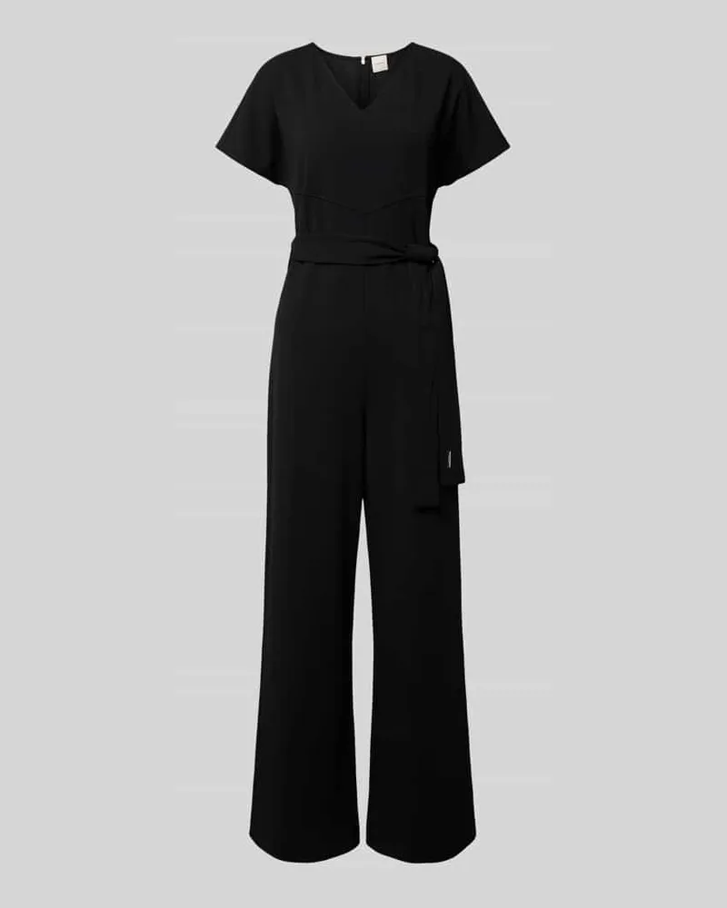 Calvin Klein Jumpsuit mit V-Ausschnitt Black