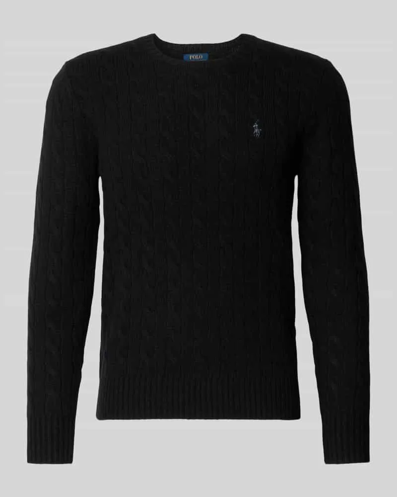 Ralph Lauren Regular Fit Strickpullover aus Woll-Kaschmir-Mix Black