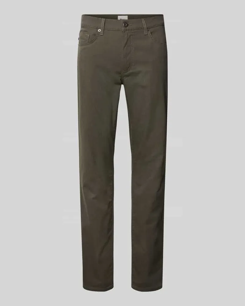 Brax Slim Fit Stoffhose mit 5-Pocket-Design Modell 'Cadiz Dunkelgruen