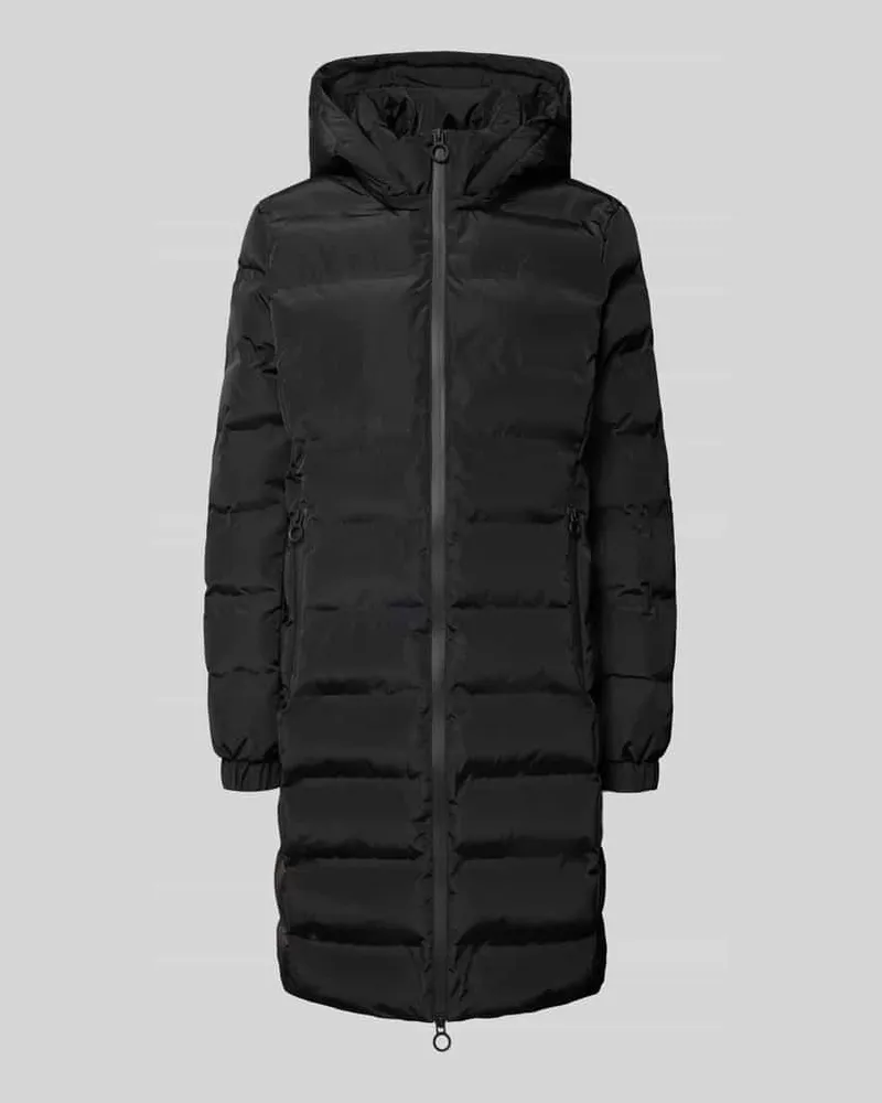 Christian Berg Steppmantel mit Kapuze Black