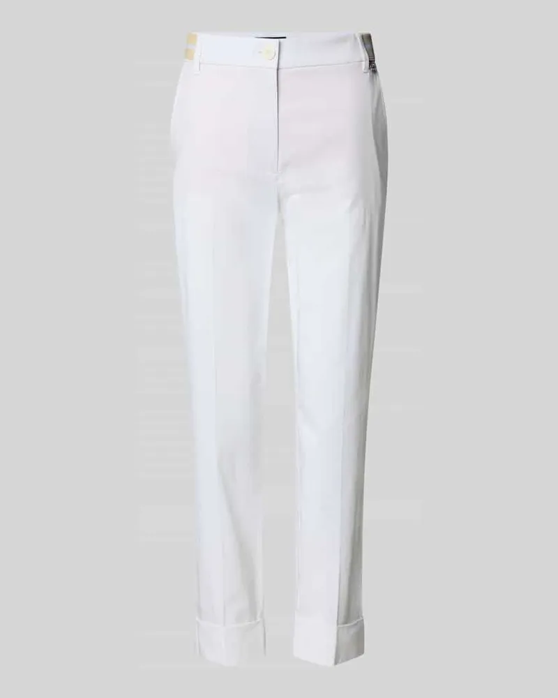 Marc Cain Regular Fit Hose in verkürzter Passform mit Eingrifftaschen Weiss